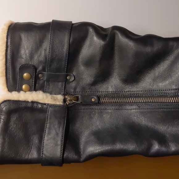 Aldo Seigle black leather and shearling heeled boot - Picture 6 of 16